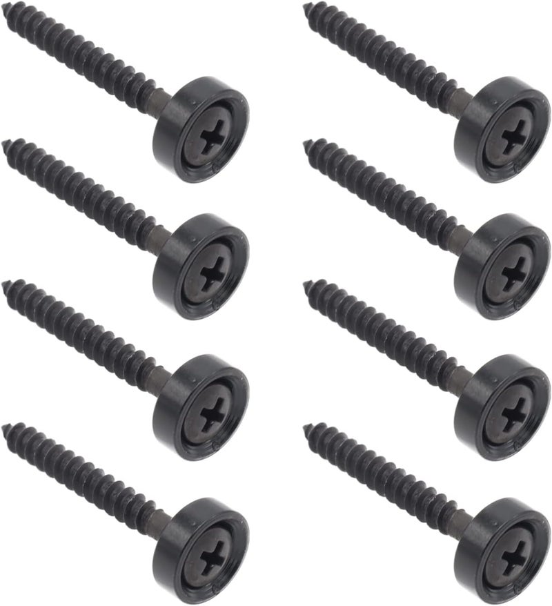 Cheerock Black Guitar Neck Joint Bushings and Bolts, 8pcs Metal Guitar Neck Ferrules with Screws, Guitar Neck Replacement Parts Compatible with Electric Guitar or Bass - Image 4